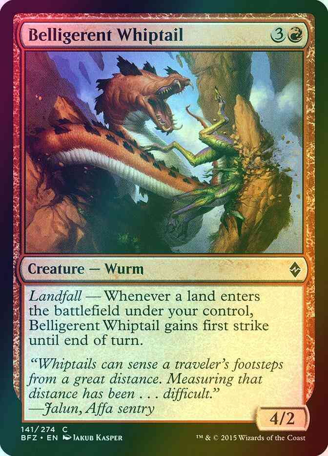 Belligerent Whiptail [141] [Battle for Zendikar] [Foil]