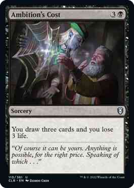 Ambition's Cost [110] [Commander Legends: Battle for Baldur's Gate] [Non-Foil]