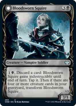 Bloodsworn Squire // Bloodsworn Knight [289] [Fang Frame Showcase] [Innistrad: Crimson Vow] [Non-Foil]