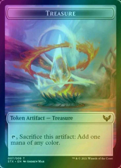 Fractal Token (03) // Treasure Token (07) [Strixhaven School of Mages Tokens] [Foil]