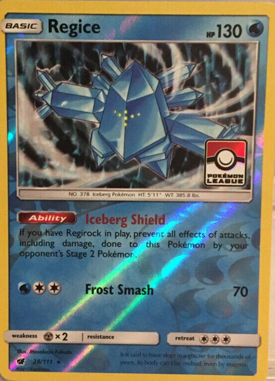 Regice - 28/111 - Rare - Reverse Holo - Pokemon League Promo [Reverse Holo]
