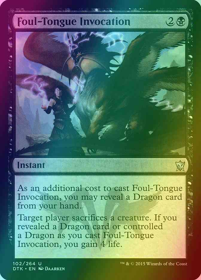 Foul-Tongue Invocation [102] [Dragons Of Tarkir] [Foil]