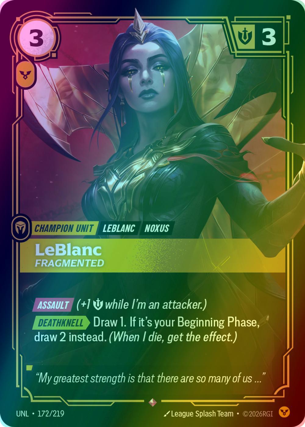 LeBlanc - Fragmented - 172/219 [Unleashed] [Foil]