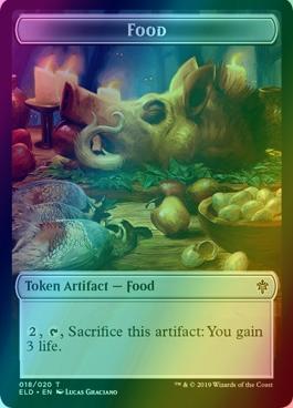 Bear Token (08) // Food Token (18) [Throne of Eldraine Tokens] [Foil]