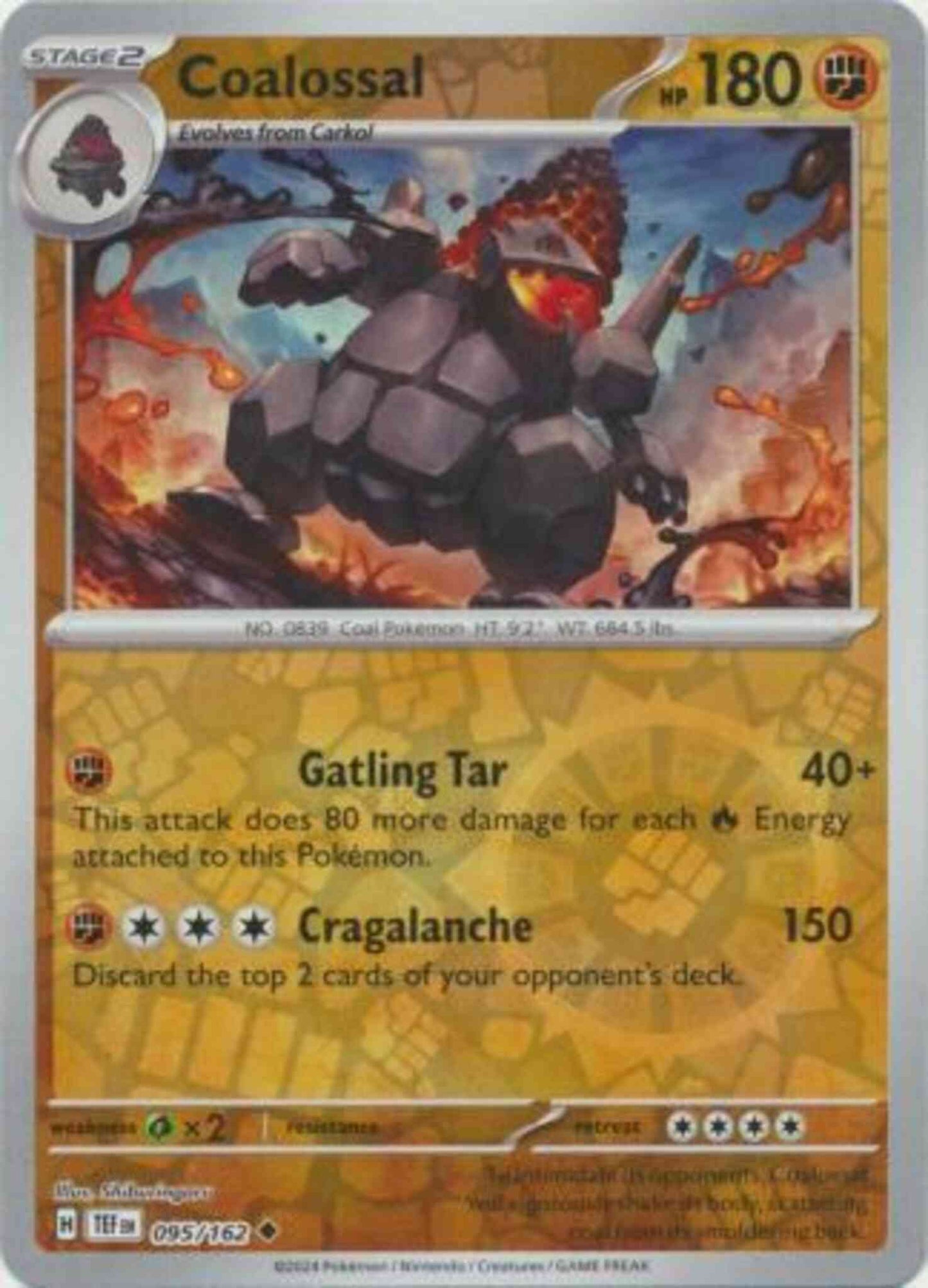 Coalossal - 095/162 - Uncommon [sv05-095] [Reverse Holo]