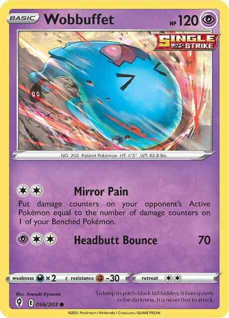Wobbuffet - 066/203 - Common [swsh7-066] [Reverse Holo]