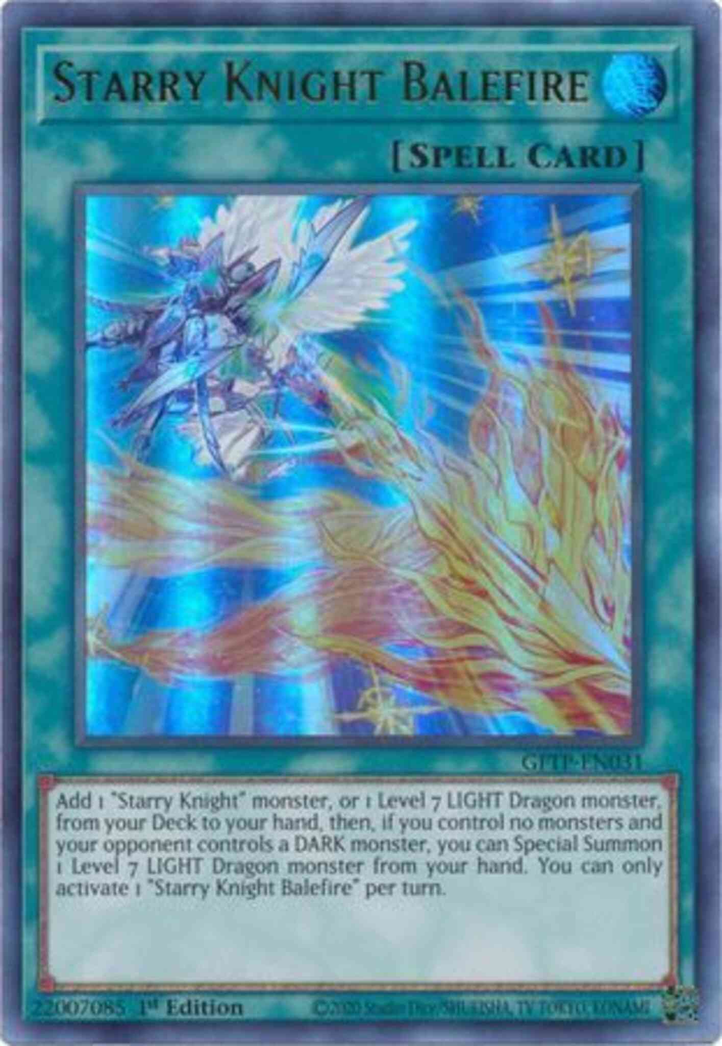 Starry Knight Balefire - GFTP-EN031 - Ultra Rare - 1st Edition