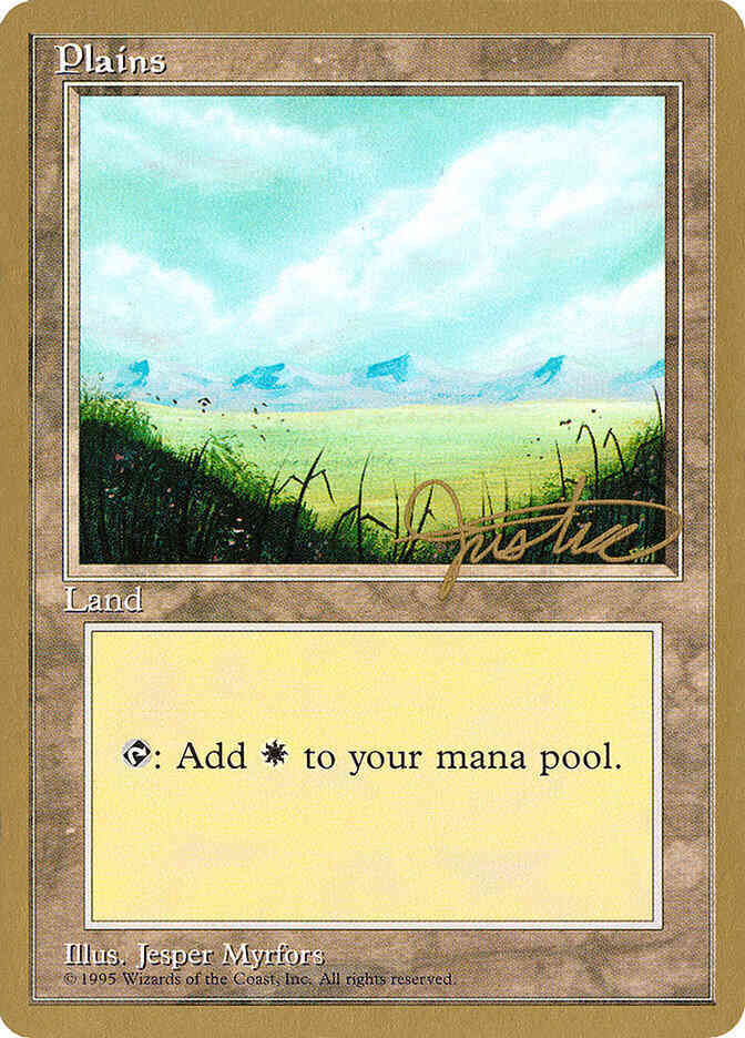 Plains [mj366] [Mark Justice] [Foreground Grass, No Trees] [Pro Tour Collector Set] [Non-Foil]