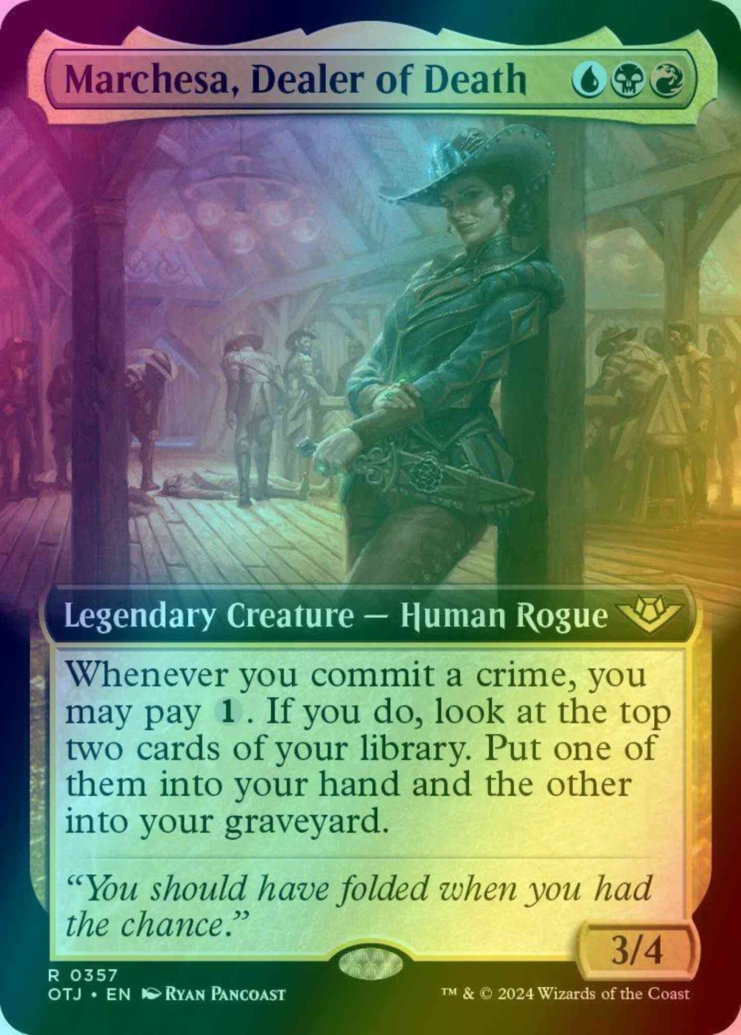 Marchesa, Dealer of Death [357] [Extended Art] [Outlaws of Thunder Junction] [Foil]