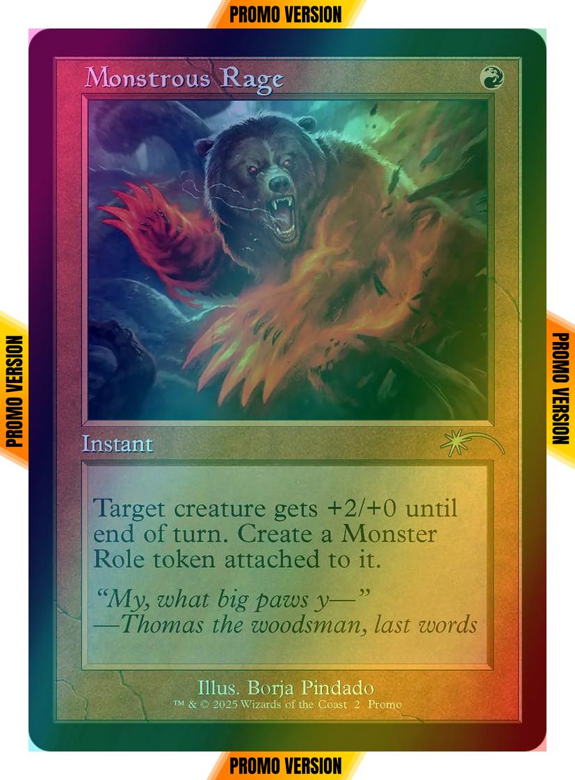 Monstrous Rage [9] [Retro Frame] [Wizards Play Network 2025] [Foil]