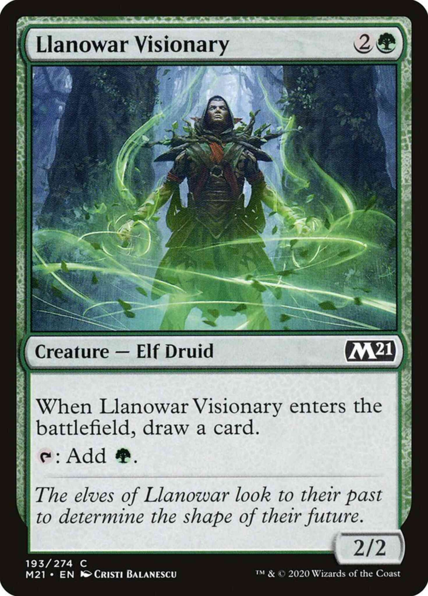 Llanowar Visionary [193] [Core Set 2021] [Non-Foil]