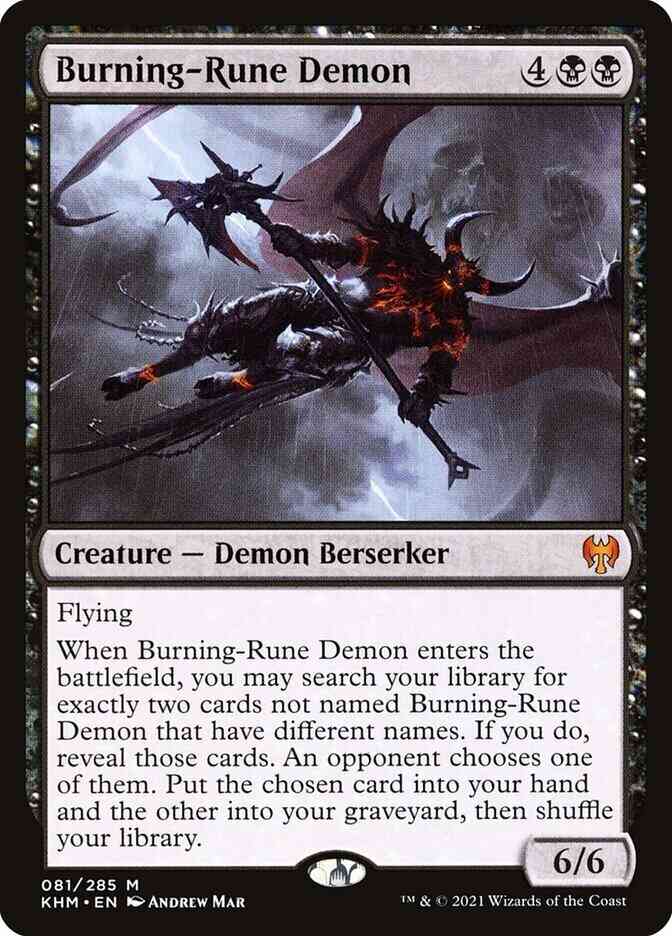 Burning-Rune Demon [81] [Kaldheim] [Non-Foil]