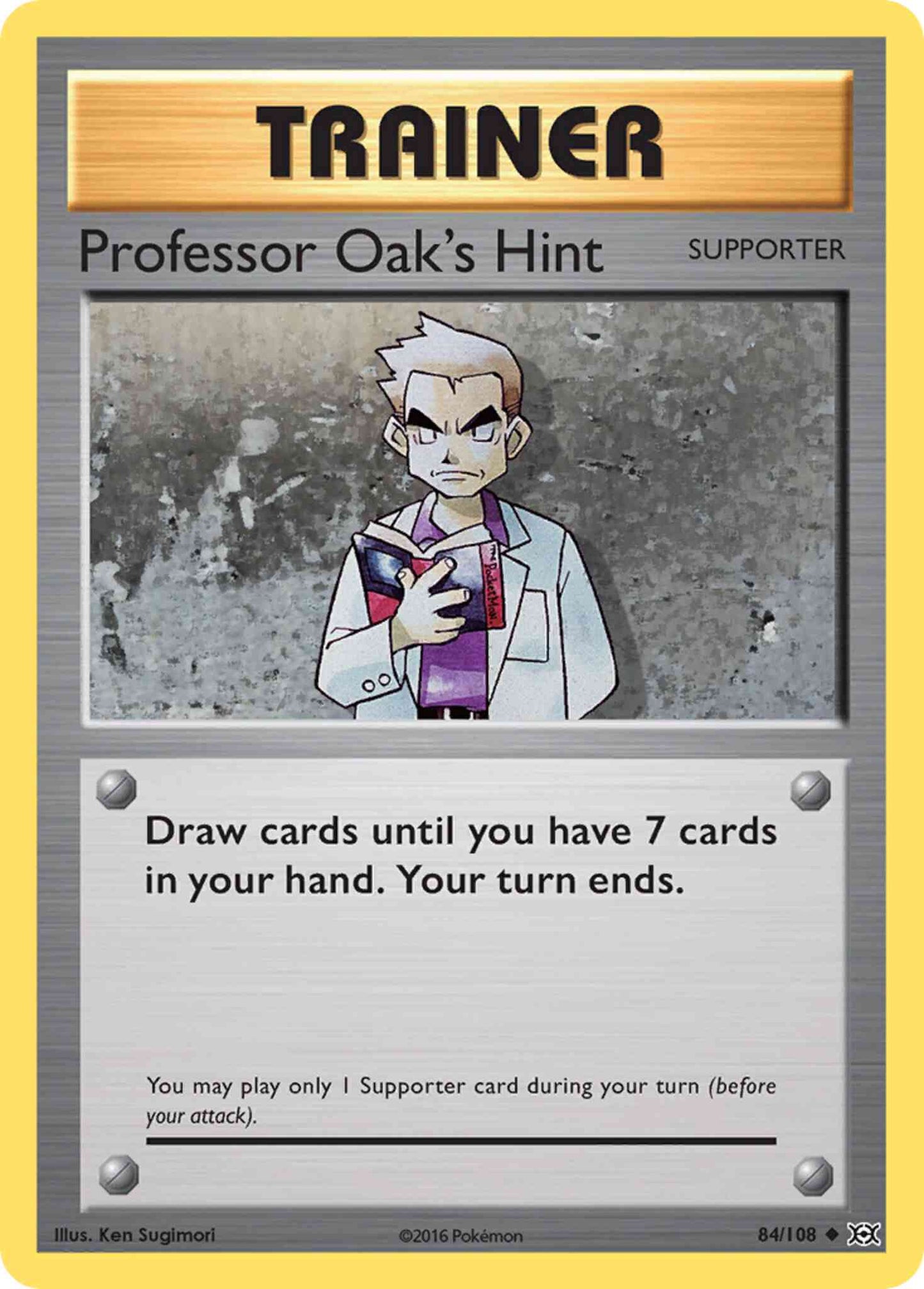 Professor Oak's Hint - 84/108 - Uncommon [xy12-84] [Reverse Holo]