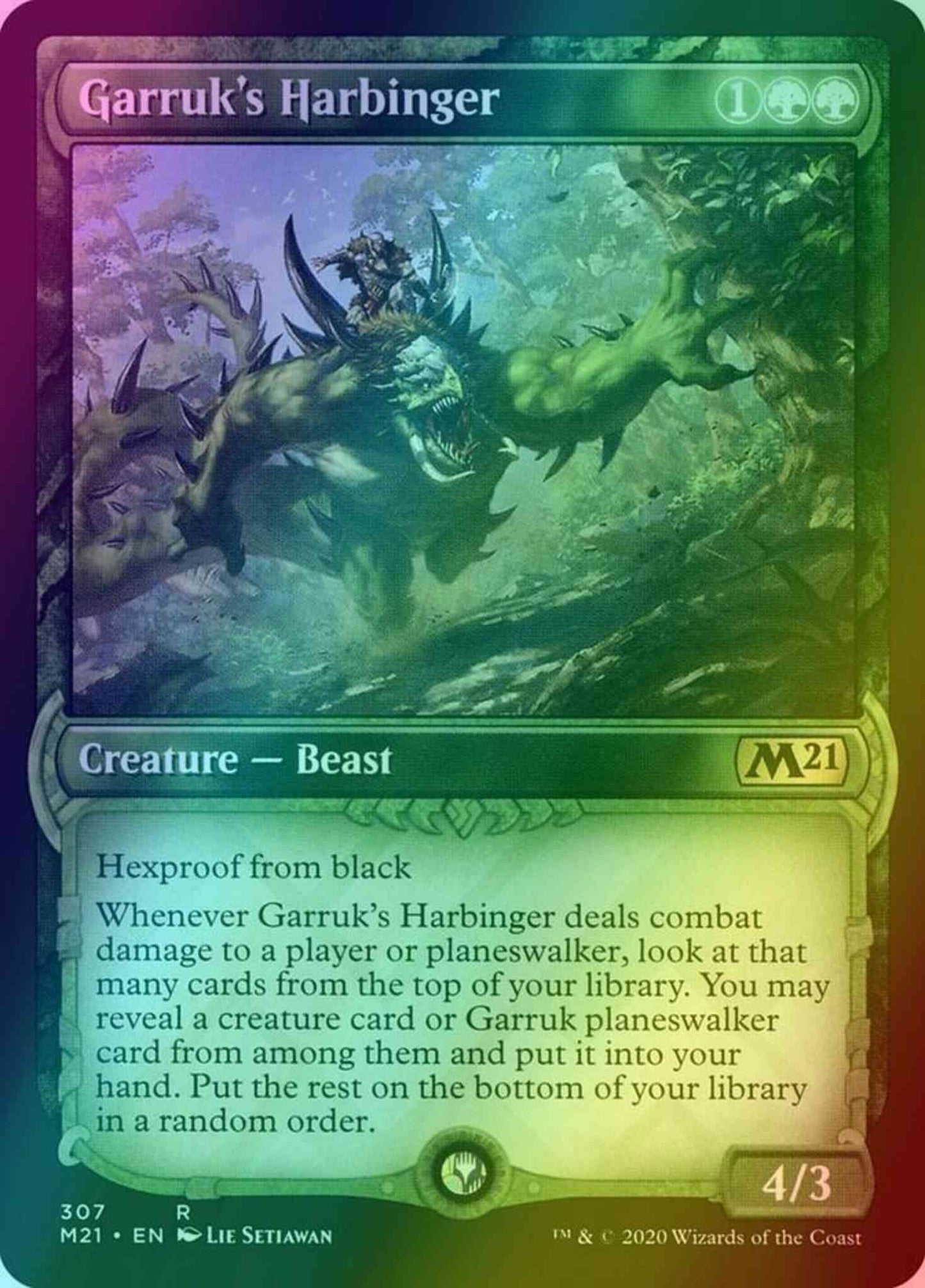 Garruk's Harbinger [307] [Showcase] [Core Set 2021] [Foil]