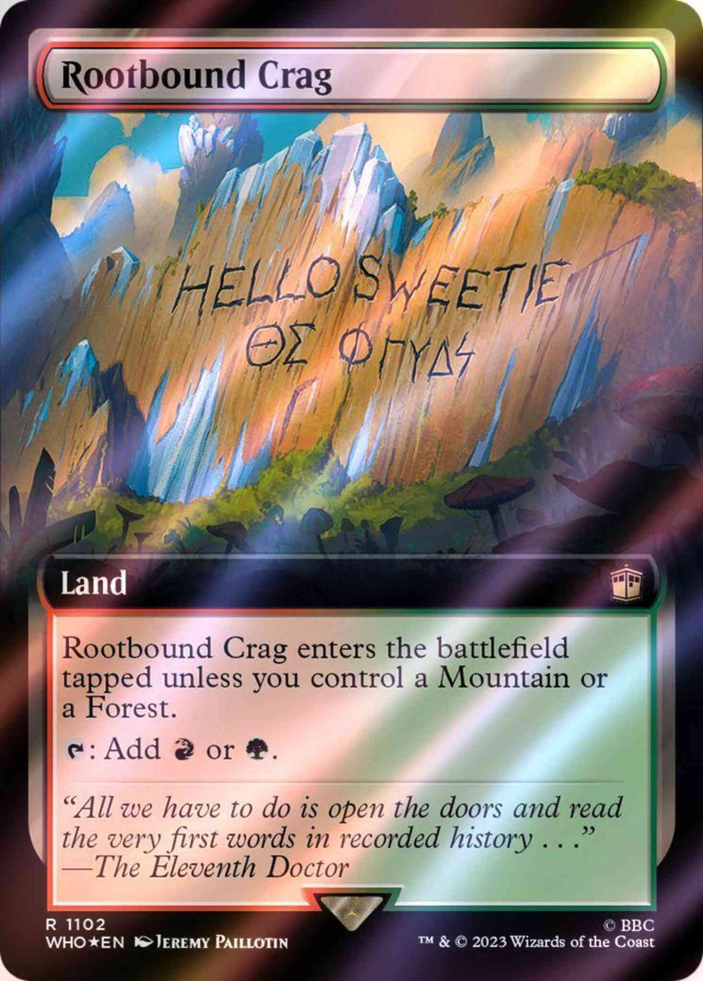 Rootbound Crag [1102] [Extended Art] [Universes Beyond: Doctor Who] [Surge Foil]