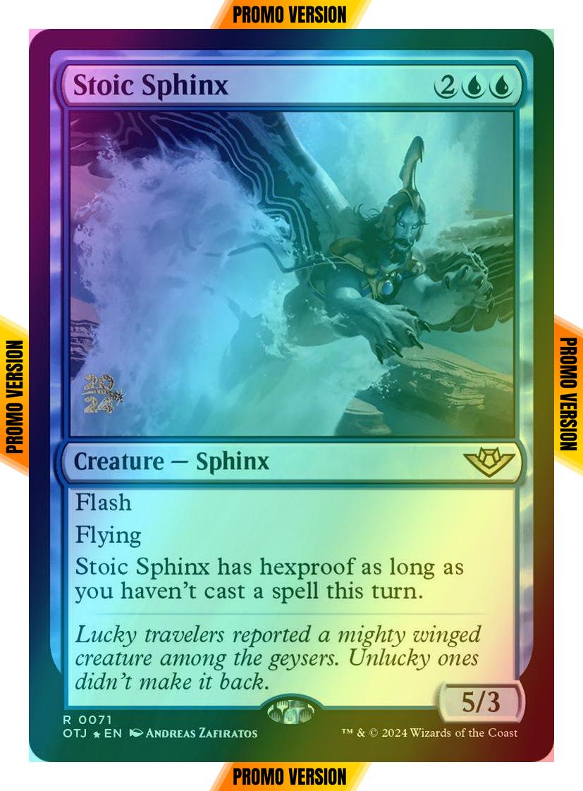 Stoic Sphinx [71s] [Prerelease] [Outlaws of Thunder Junction: Promos] [Foil]