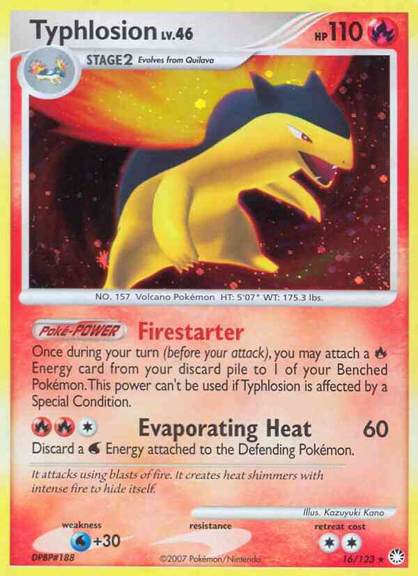 Typhlosion - 16/123 - Rare Holo [dp2-16] [Reverse Holo]