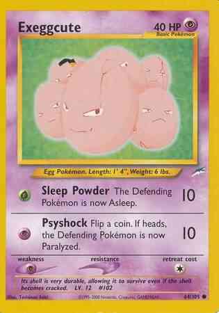 Exeggcute - 64/105 - Common - Unlimited [neo4U-64] [Non-Holo]