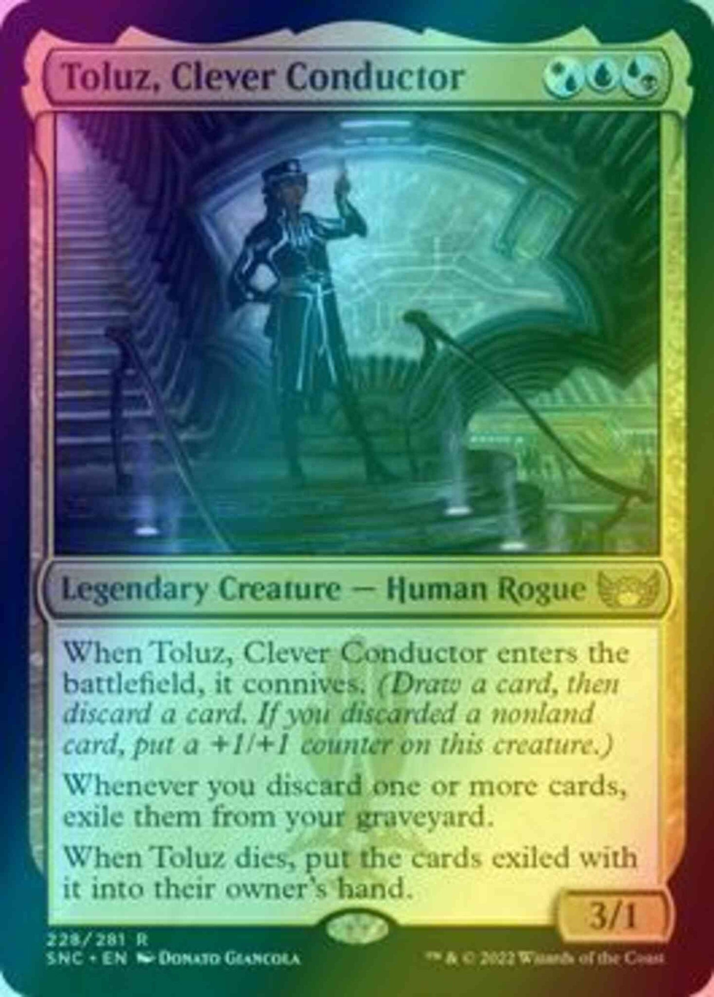 Toluz, Clever Conductor [228] [Streets of New Capenna] [Foil]