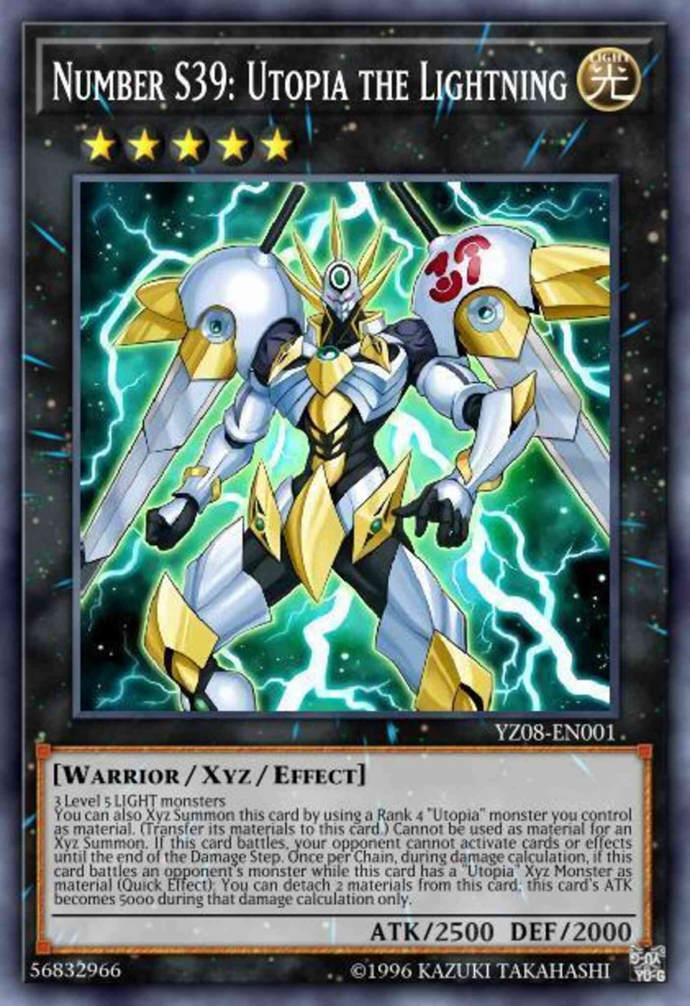 Number S39: Utopia the Lightning - LCKC-EN087 - Secret Rare - 1st Edition
