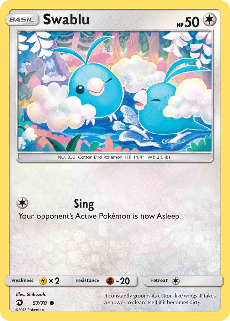Swablu - 57/70 - Common [sm75-57] [Reverse Holo]