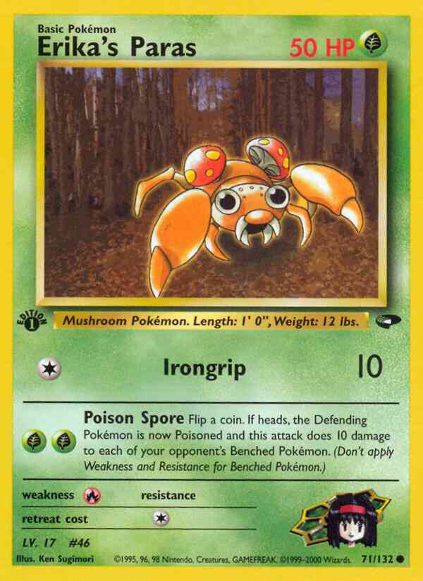 Erika's Paras - 71/132 - Common - 1st Edition [gym2-71] [Non-Holo]