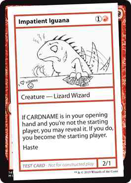 Impatient Iguana - No Symbol [55] [Mystery Booster Playtest Cards 2021] [Non-Foil]