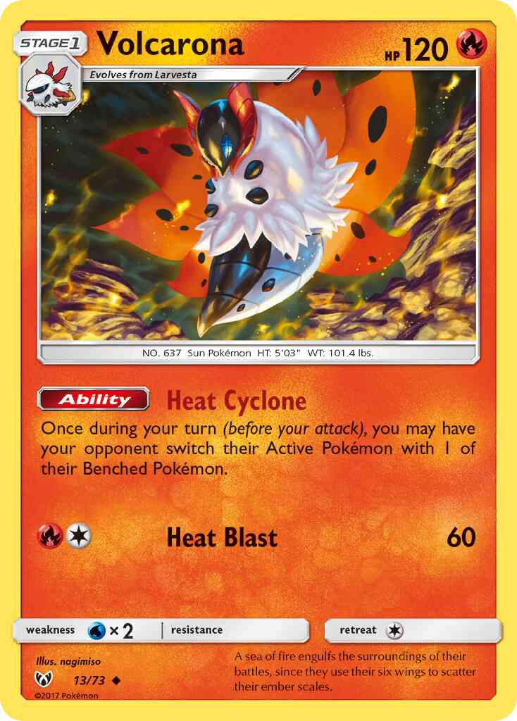 Volcarona - 13/73 - Uncommon [sm35-13] [Non-Holo]