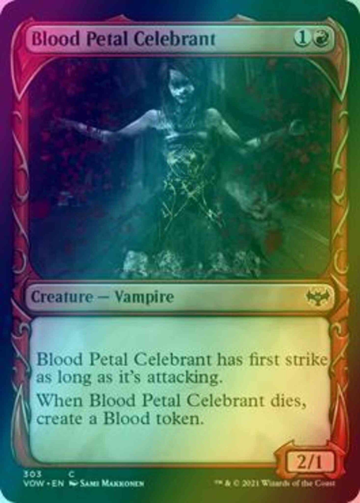 Blood Petal Celebrant [303] [Fang Frame Showcase] [Innistrad: Crimson Vow] [Foil]