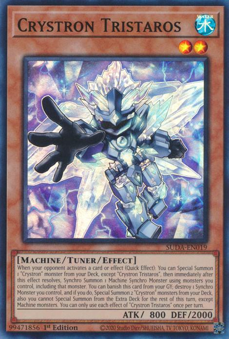 Crystron Tristaros - SUDA-EN019 - Super Rare - 1st Edition