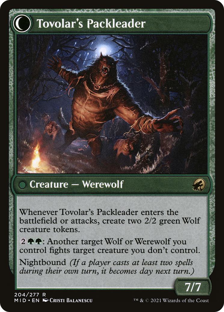 Tovolar's Huntmaster // Tovolar's Packleader [MID-204] [The List] [Non-Foil]