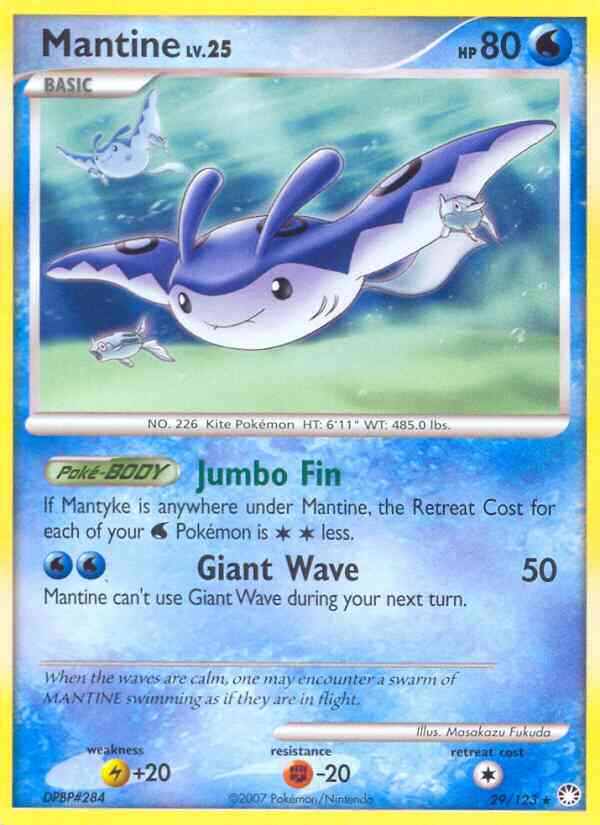 Mantine - 29/123 - Rare [dp2-29] [Reverse Holo]