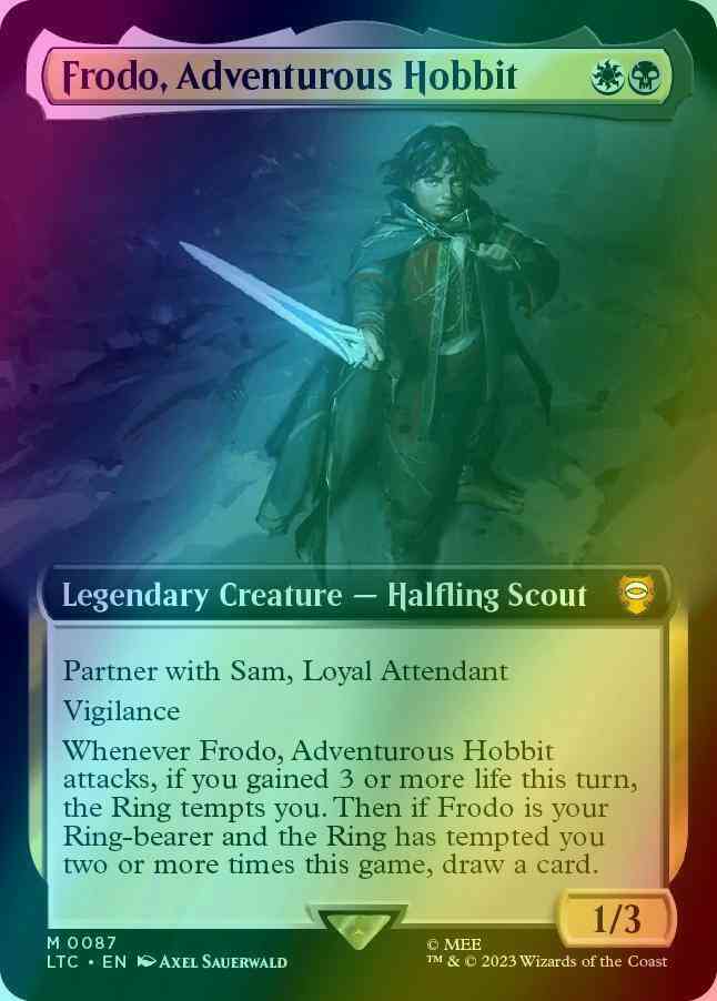 Frodo, Adventurous Hobbit [87] [Extended Art] [The Lord of the Rings: Tales of Middle-earth: Commander] [Foil]