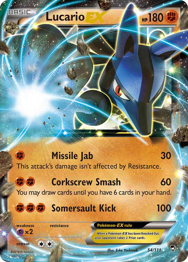Lucario-EX - 54/111 - Rare Holo EX [xy3-54] [Ultra]