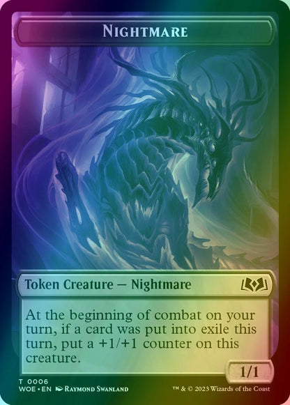 Food Token (13) // Nightmare Token (06) [Wilds of Eldraine: Tokens] [Foil]