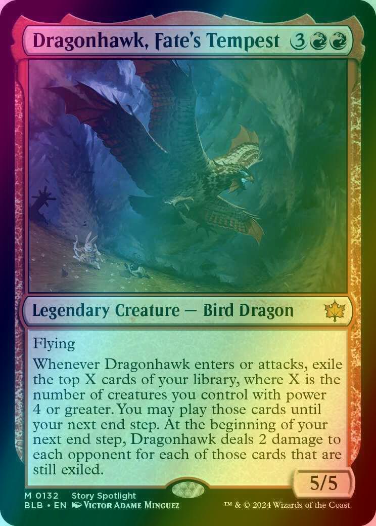 Dragonhawk, Fate's Tempest [132] [Bloomburrow] [Foil]