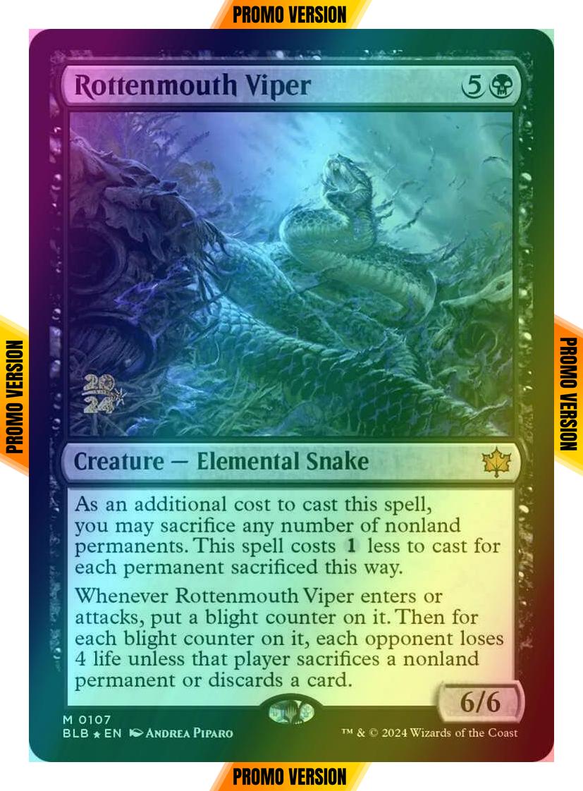 Rottenmouth Viper [107s] [Prerelease] [Bloomburrow: Promos] [Foil]