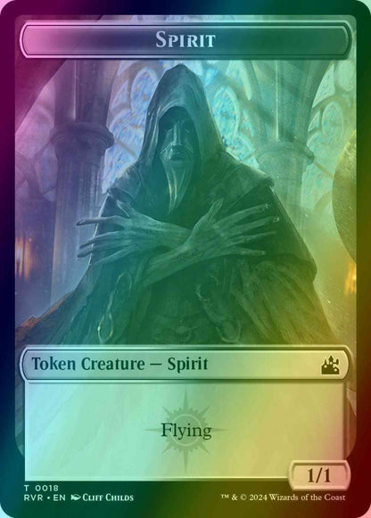 Spirit Token (18) // Voja Token (19) [Ravnica Remastered: Tokens] [Foil]