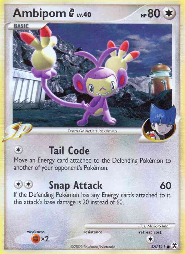 Ambipom G - 56/111 - Common [pl2-56] [Reverse Holo]