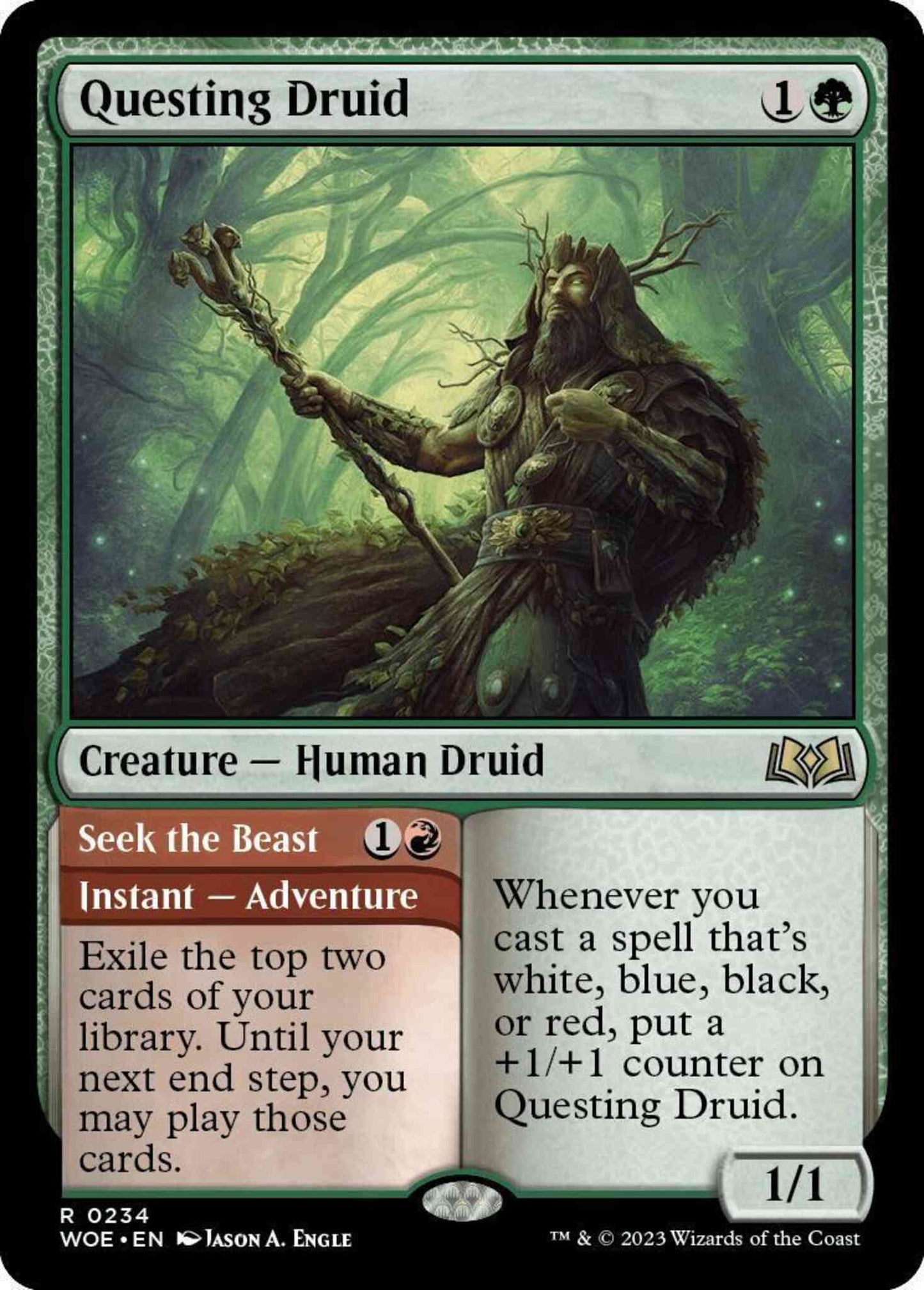 Questing Druid // Seek the Beast [234] [Wilds of Eldraine] [Non-Foil]