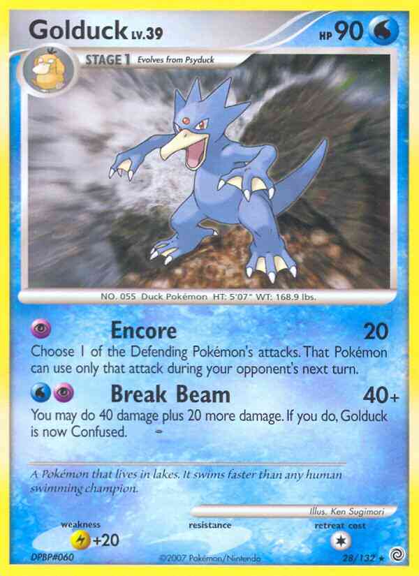 Golduck - 28/132 - Rare [dp3-28] [Reverse Holo]
