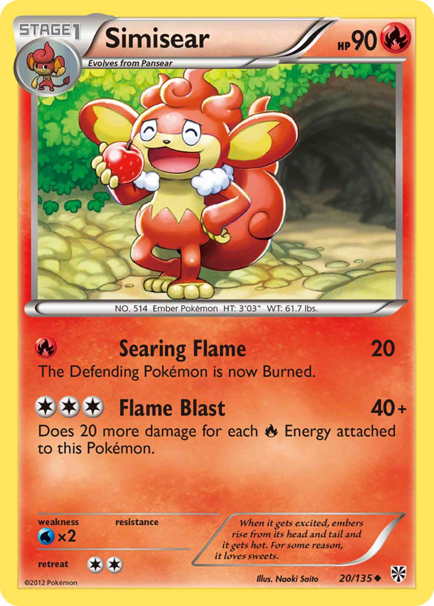 Simisear - 20/135 - Uncommon [bw8-20] [Reverse Holo]