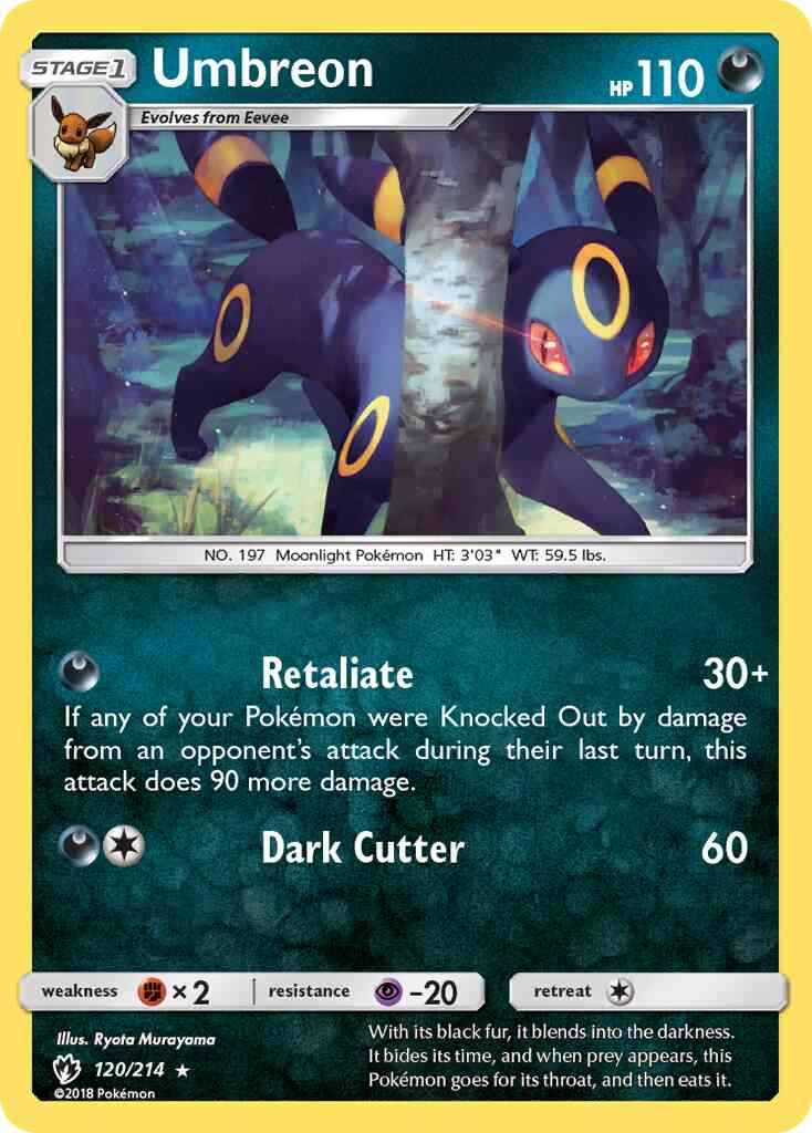 Umbreon - 120/214 - Rare [sm8-120] [Reverse Holo]