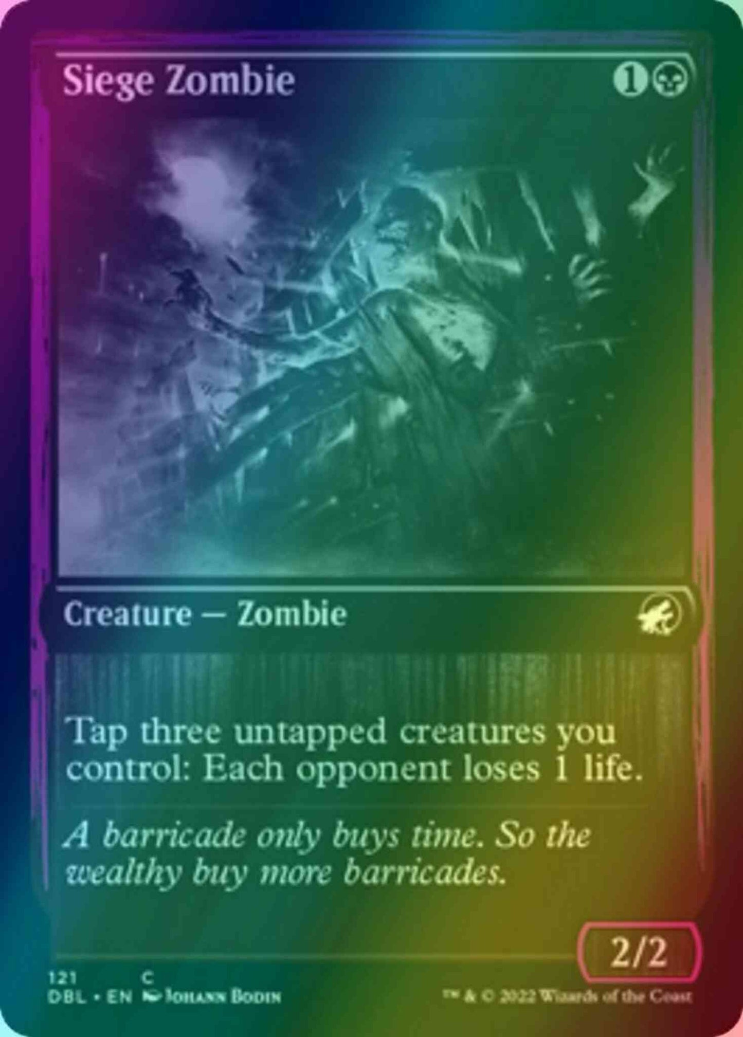Siege Zombie [121] [Innistrad: Double Feature] [Foil]