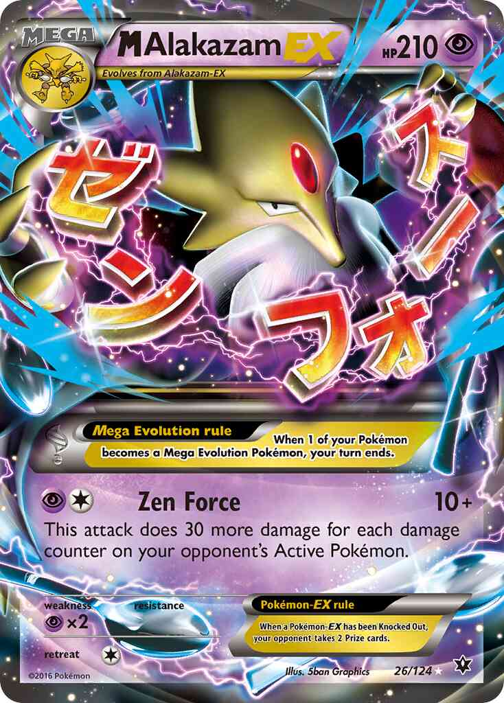 M Alakazam-EX - 26/124 - Rare Holo EX [xy10-26] [Ultra]