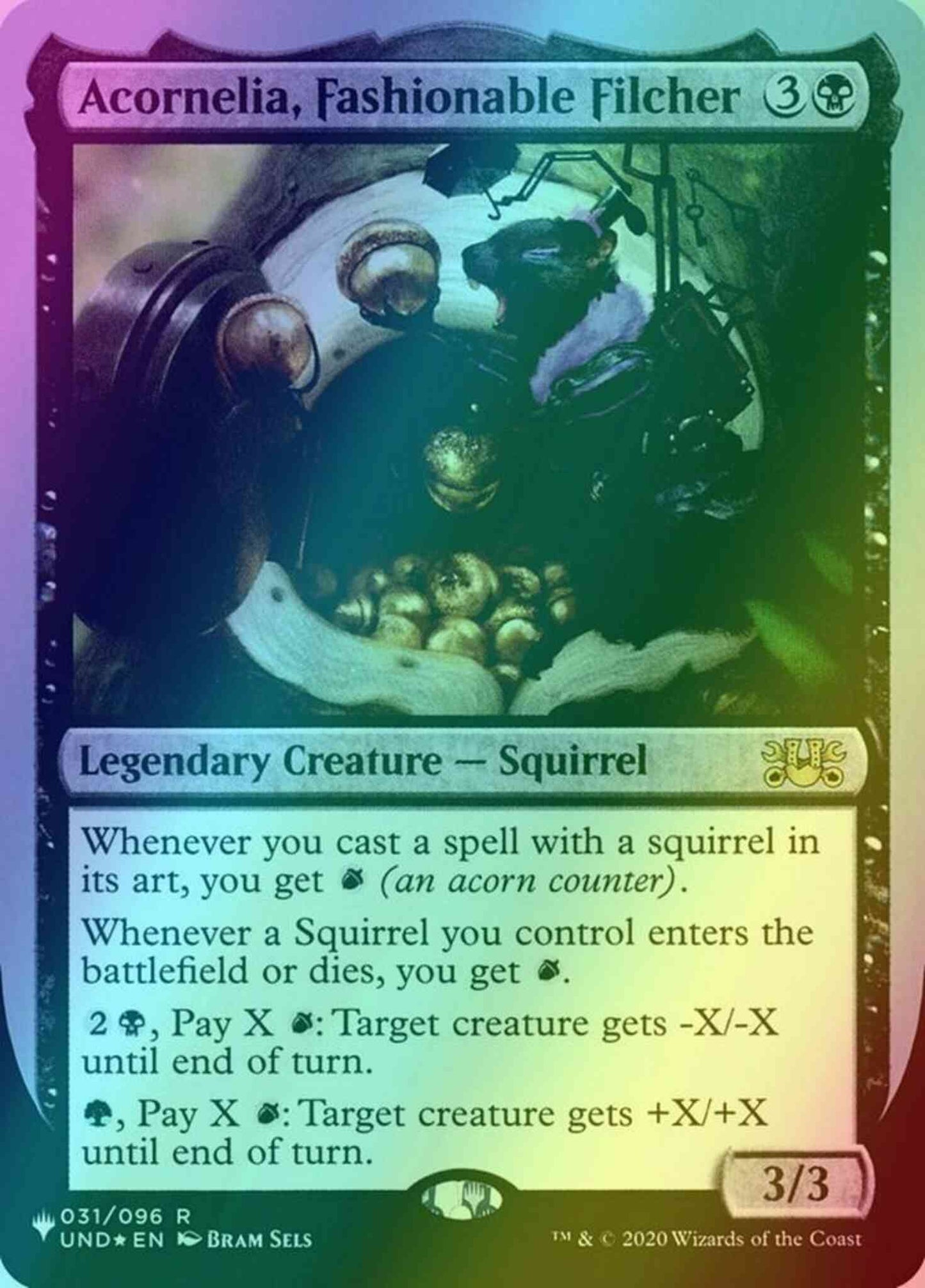 Acornelia, Fashionable Filcher [18] [UND Set Symbol] [The List: Unfinity Foil Edition] [Foil]