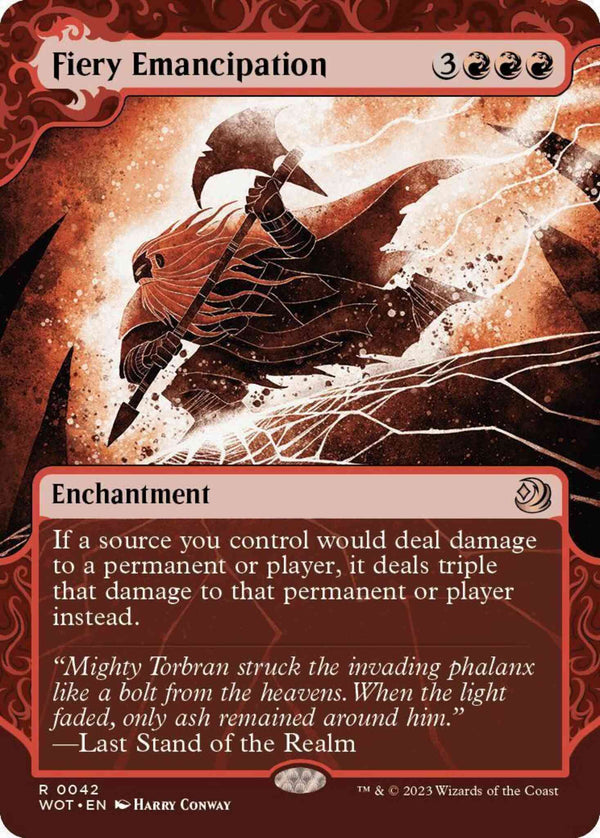 Fiery Emancipation [42] [Enchanting Tale Showcase] [Wilds of Eldraine: Enchanting Tales] [Non-Foil]