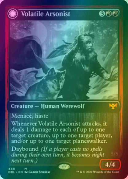 Volatile Arsonist // Dire-Strain Anarchist [448] [Innistrad: Double Feature] [Foil]