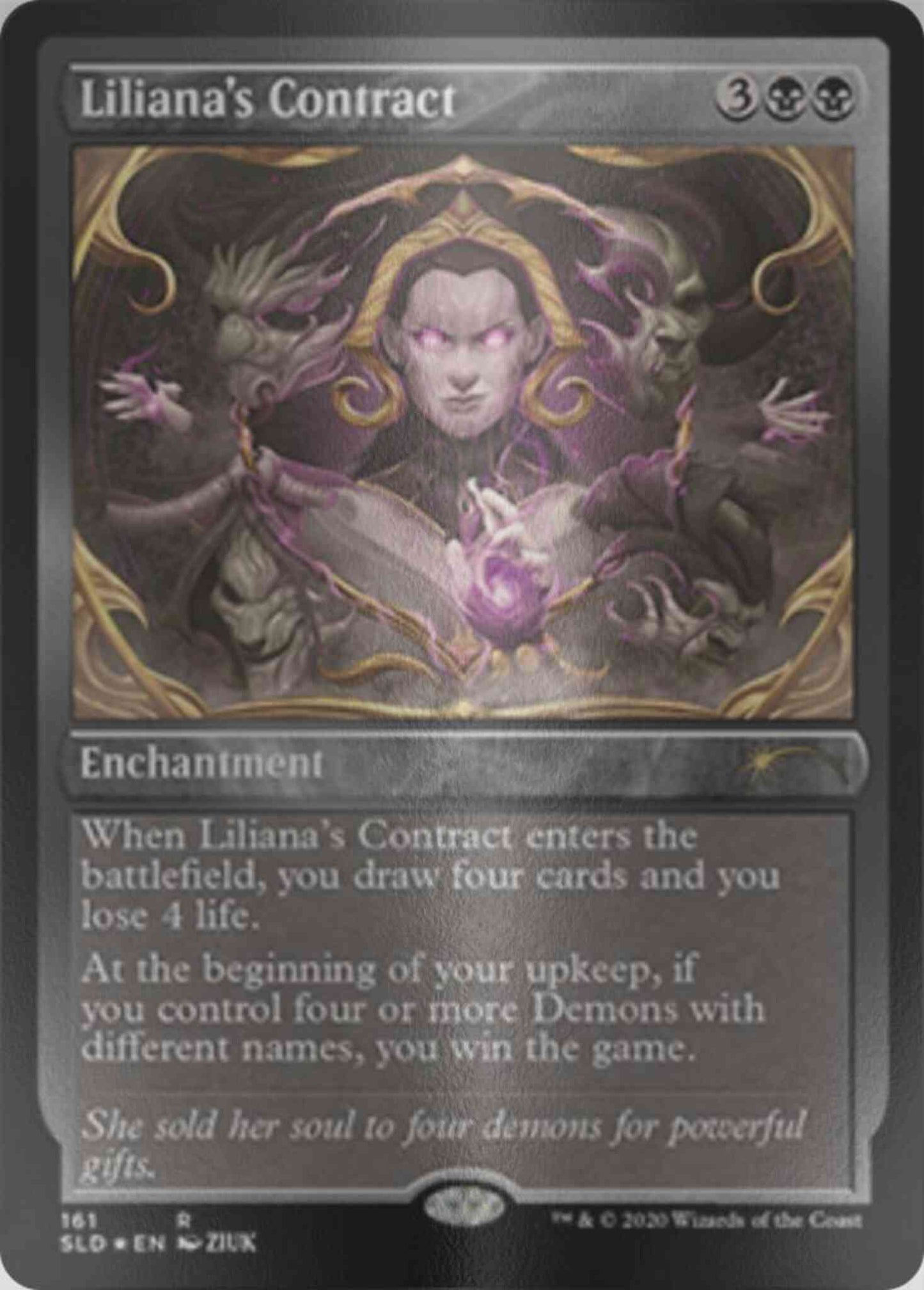 Liliana's Contract [0161x] [Read the Fine Print] [Secret Lair Drop] [Etched Foil]