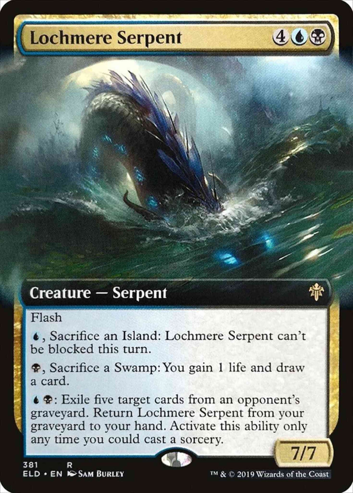 Lochmere Serpent [381] [Extended Art] [Throne of Eldraine] [Non-Foil]